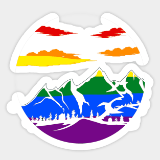 LGBTQ+ Mountain Range Sticker